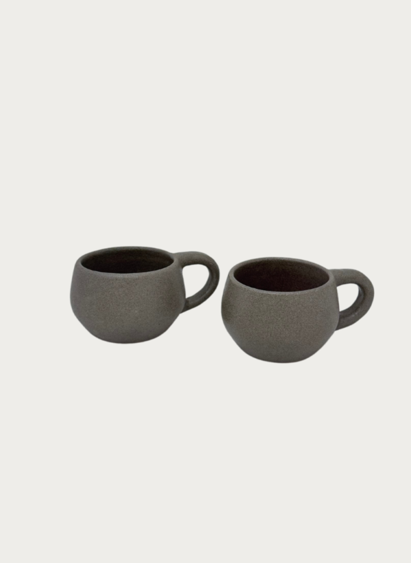 Greyish twin small mugs